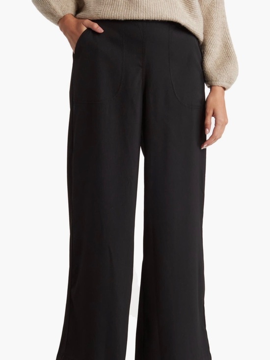 Max Studio Pants - Max Studio Black Wide-Leg Pants